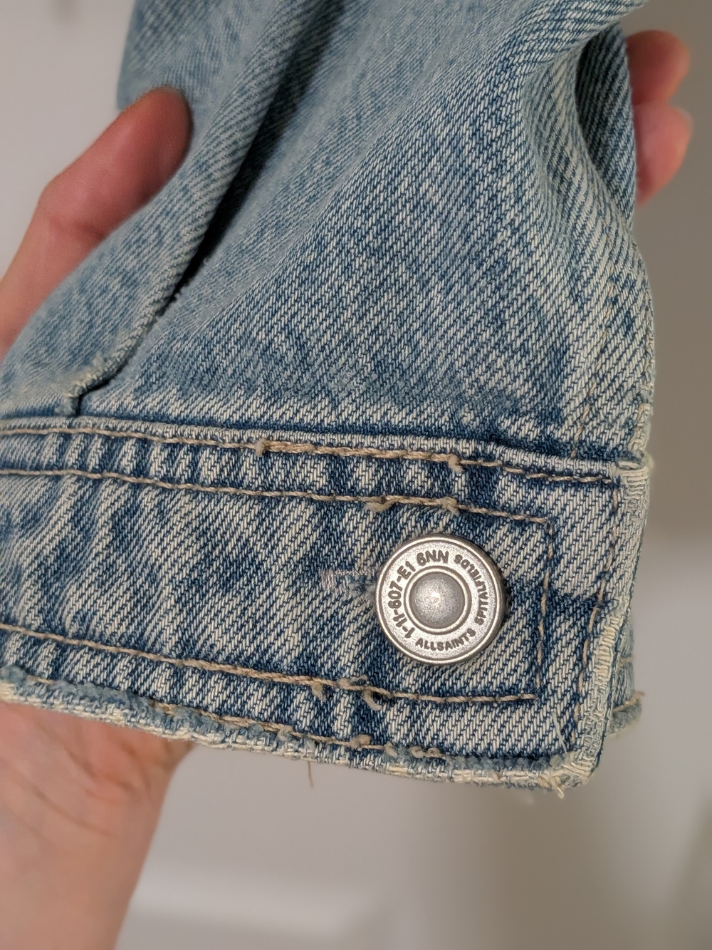 All Saints Light Blue Denim Jacket - Picture 8 of 8